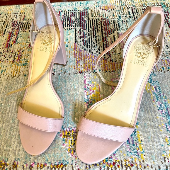 Blush Vince Camuto Block Heels Sandals. Size 10 - Picture 1 of 6